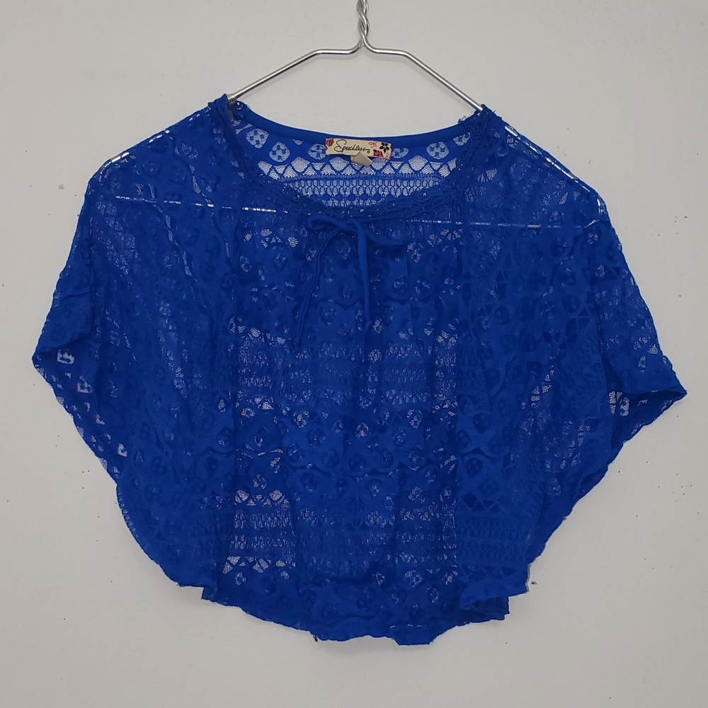 Speechless Butterfly Sleeve Junior's Blouse